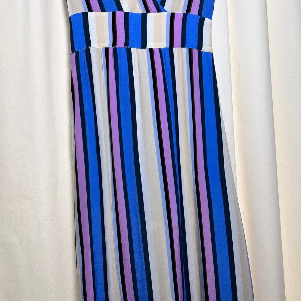 ASTR the Label Women's‎ Periwinkle Multi-Stripe Jumpsuit Romper Dress Size XS